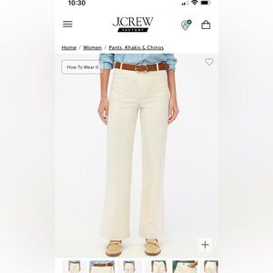 Lizzie high rise patch pocket wide leg pant